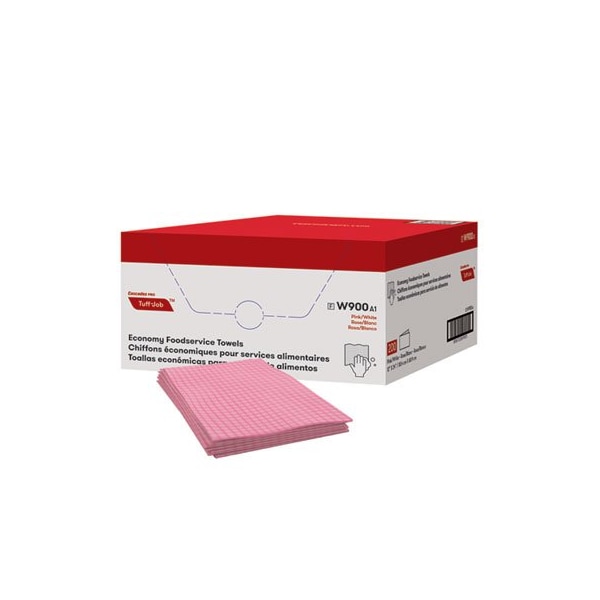Cascades Pro Cascades, Tuff-Job Durable Foodservice Towels, Pink/white, 12 X 24, 200PK W900 - main